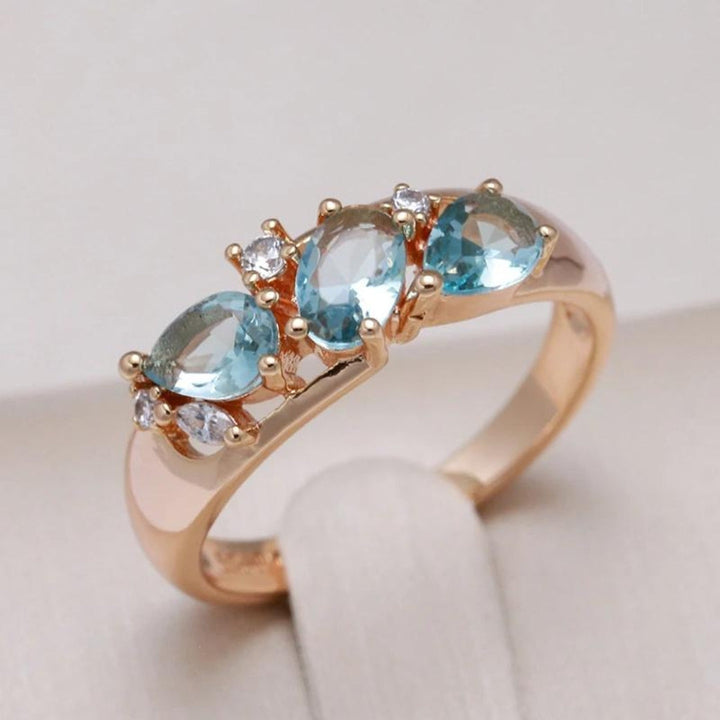Héloïse | Bague Vintage Zirkonia Élégante en Or Bla
