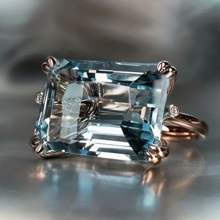 Léonie | Bague en Zirconia Bleu Vintage