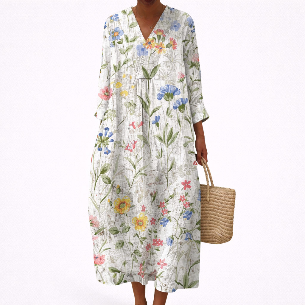Eva | Robe d’Été Imprimée Flatteuse
