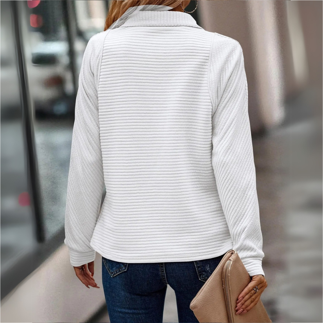 Suzanne | Pull Détail avec Demi-Zip