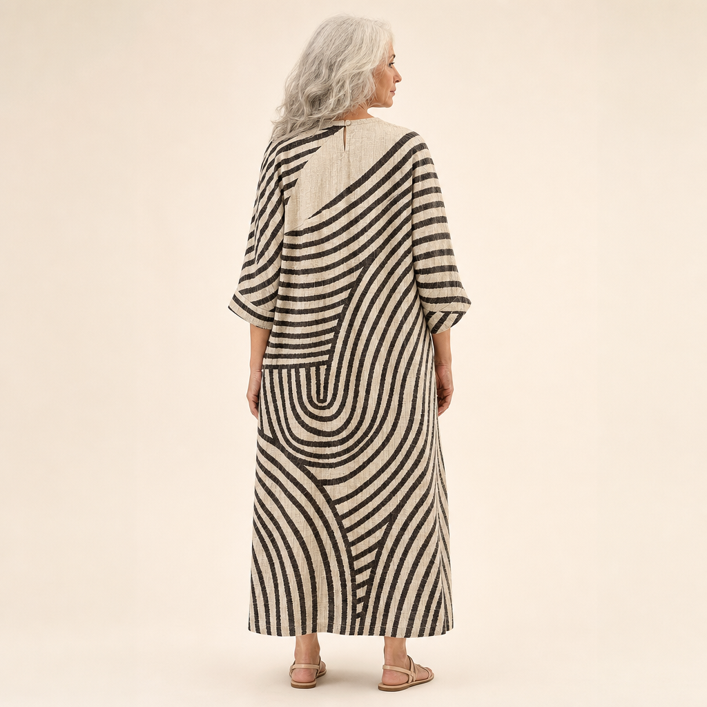 Blanche | Robe d’Été Imprimée Flatteuse
