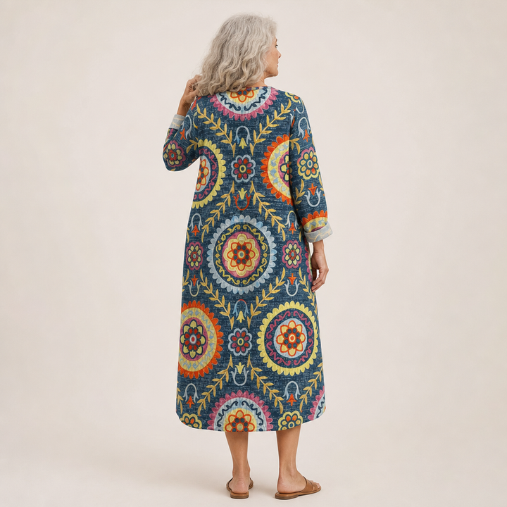 Amélie | Robe d’Été Imprimée Flatteuse