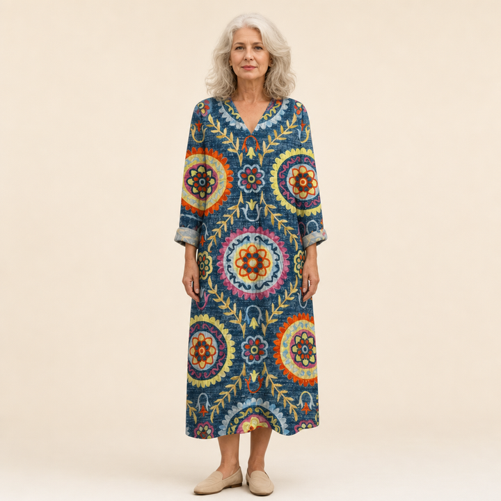 Amélie | Robe d’Été Imprimée Flatteuse