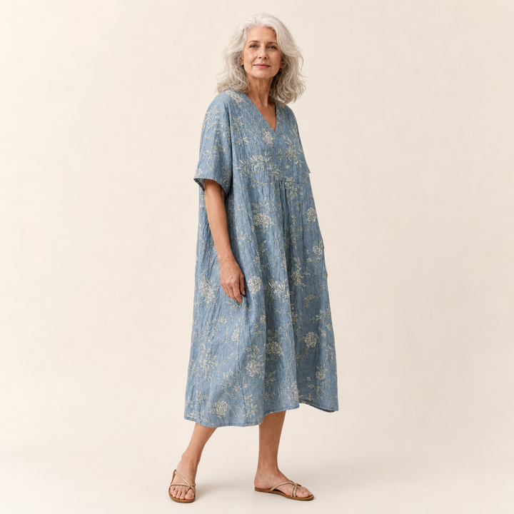 Geneviève | Robe d’Été Imprimée Flatteuse