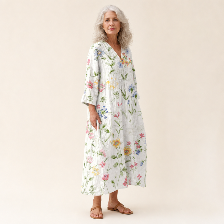 Doriane | Robe d’Été Imprimée Flatteuse