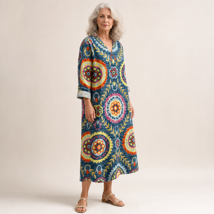 Amélie | Robe d’Été Imprimée Flatteuse