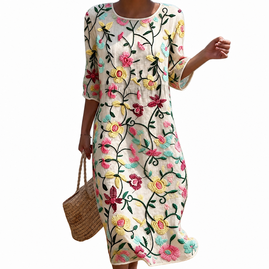Élise | Robe d'été féminine à motifs floraux