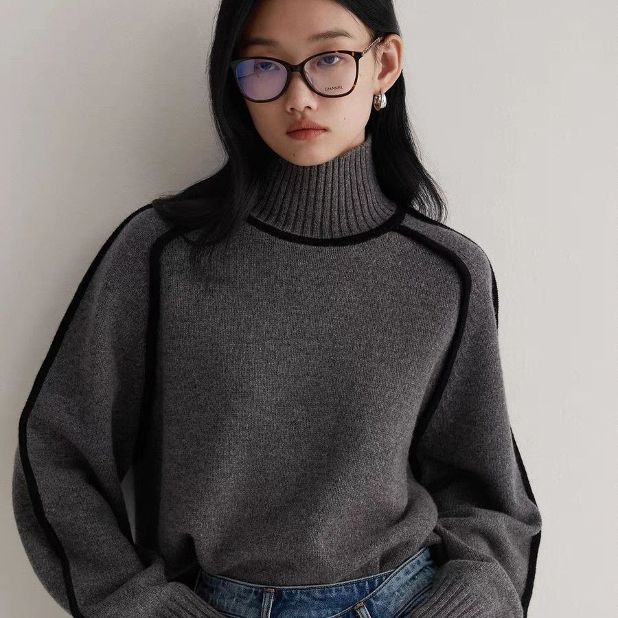 Emilie | Pull Col Montant Doux Similaire au Cachemire