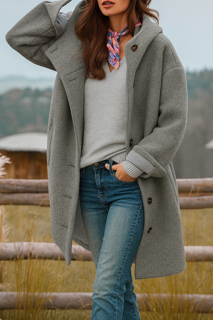 Kaia | Manteau Casual avec Capuche Élégant
