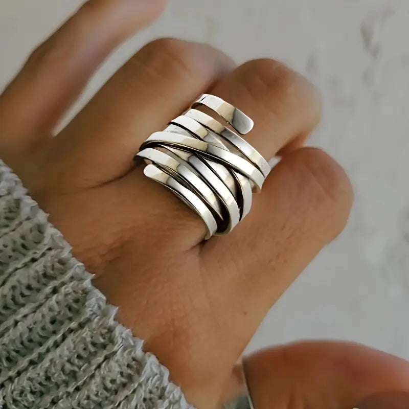 Bliss | Bague en Argent Épais Vintage