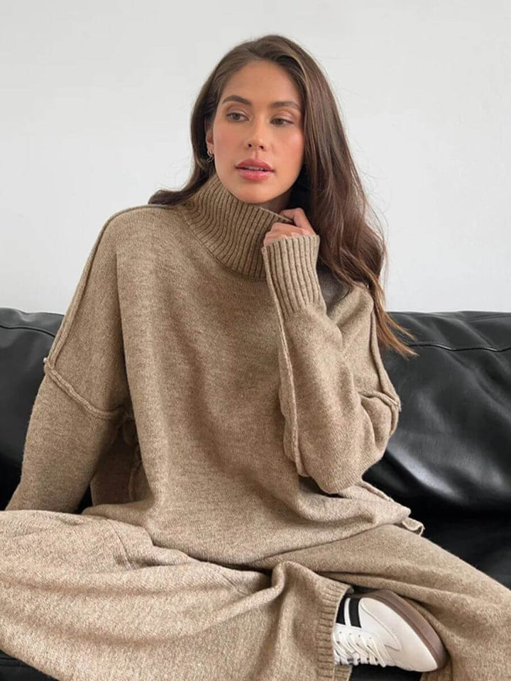 Anne | Ensemble en Tricot Col Roulé