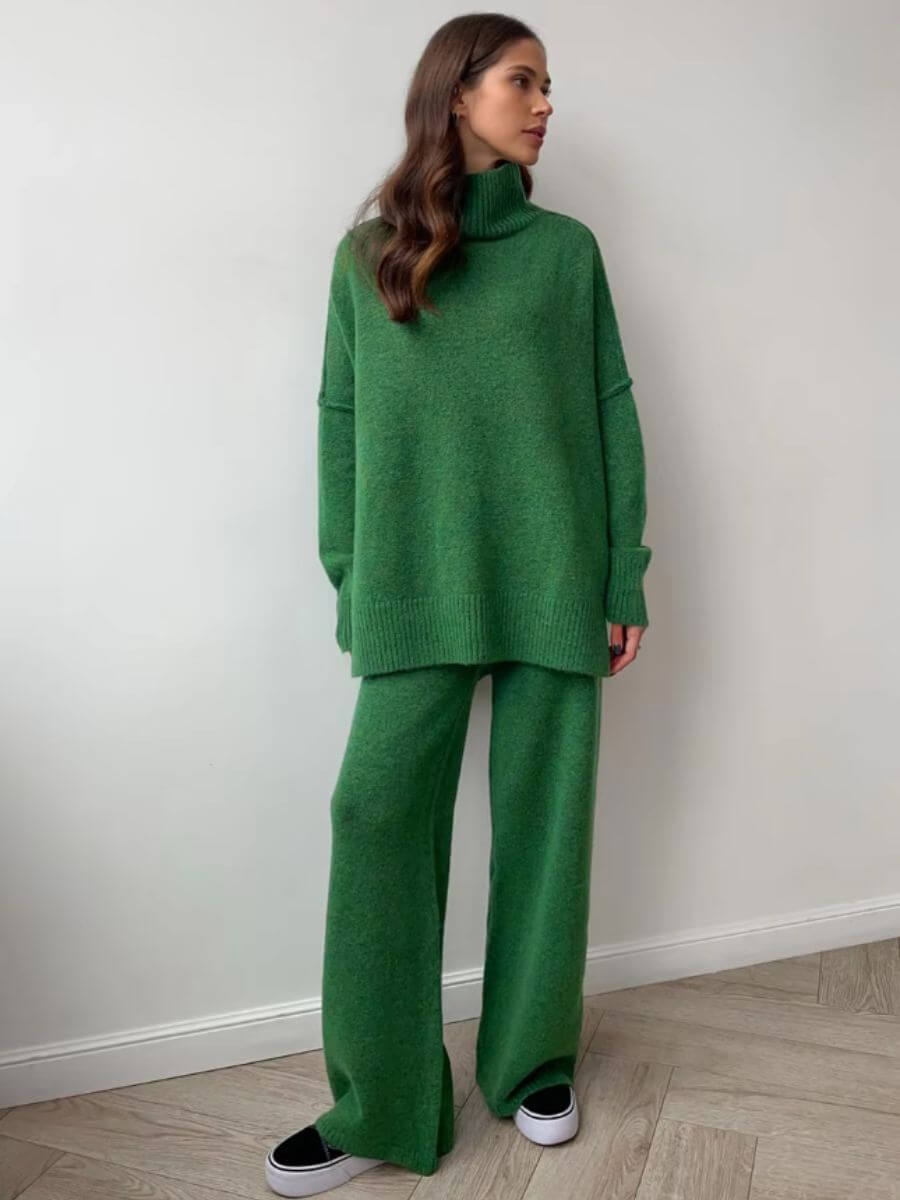 Anne | Ensemble en Tricot Col Roulé