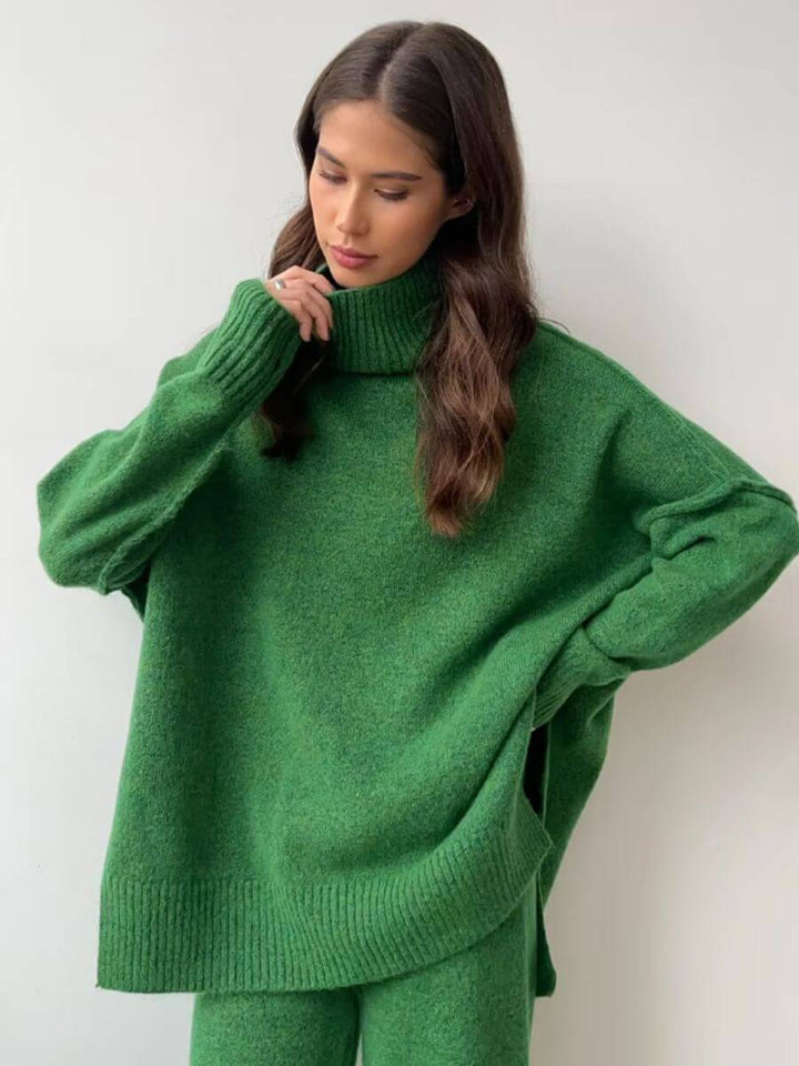 Anne | Ensemble en Tricot Col Roulé