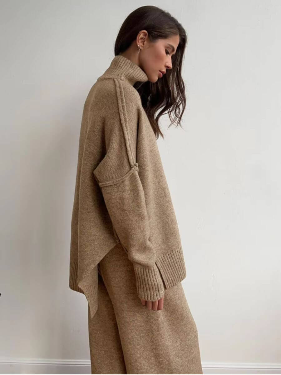 Anne | Ensemble en Tricot Col Roulé