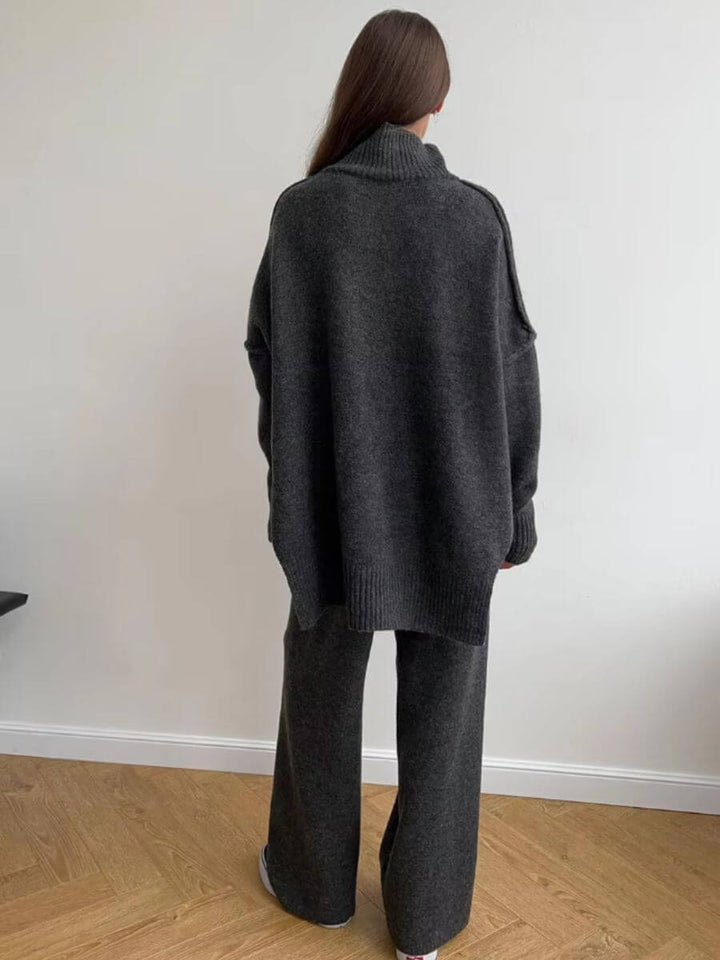 Anne | Ensemble en Tricot Col Roulé