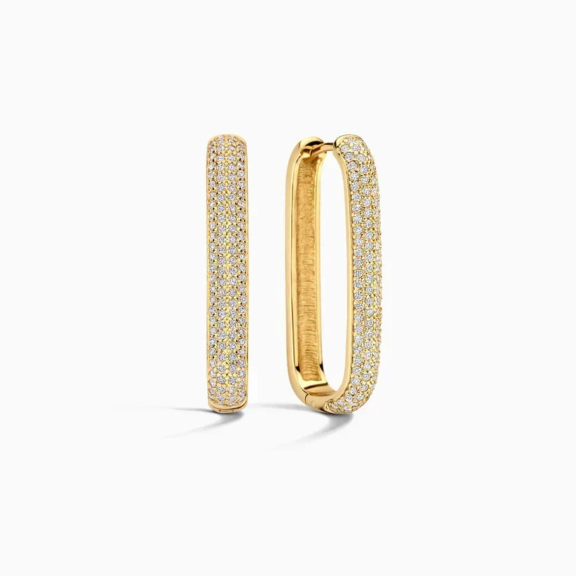 Céleste | Grandes boucles d’oreilles avec icône de paon