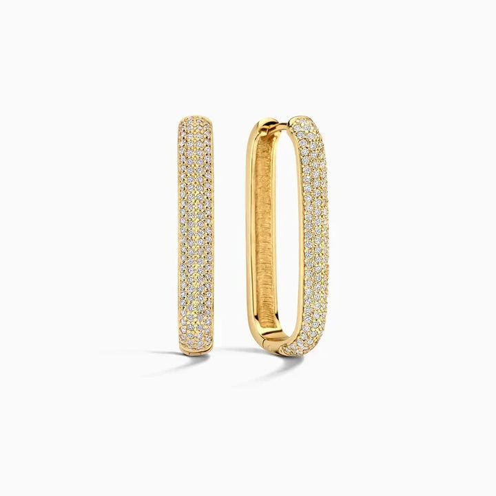 Céleste | Grandes boucles d’oreilles avec icône de paon