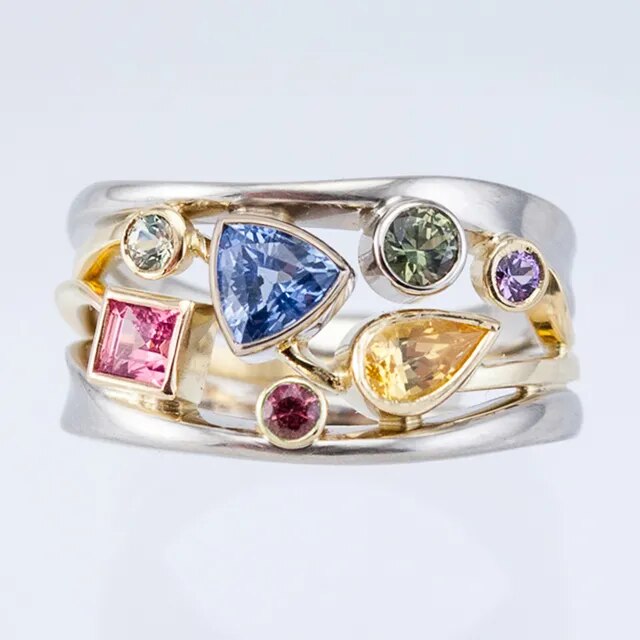 Pauline | Bague Vintage Bunter Zirkonia