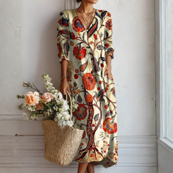 Kendra | Robe Bohémienne à Fleurs