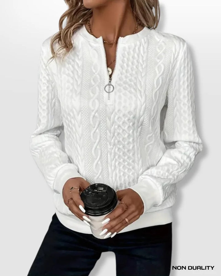 Lia | Pull Zippé Non-Dualité