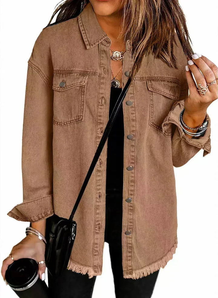 Giselle | Veste en Jean Intemporelle au Style Classique