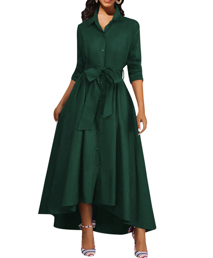Martine | Robe Maxi Boutonnée Parfaite pour les Fêtes