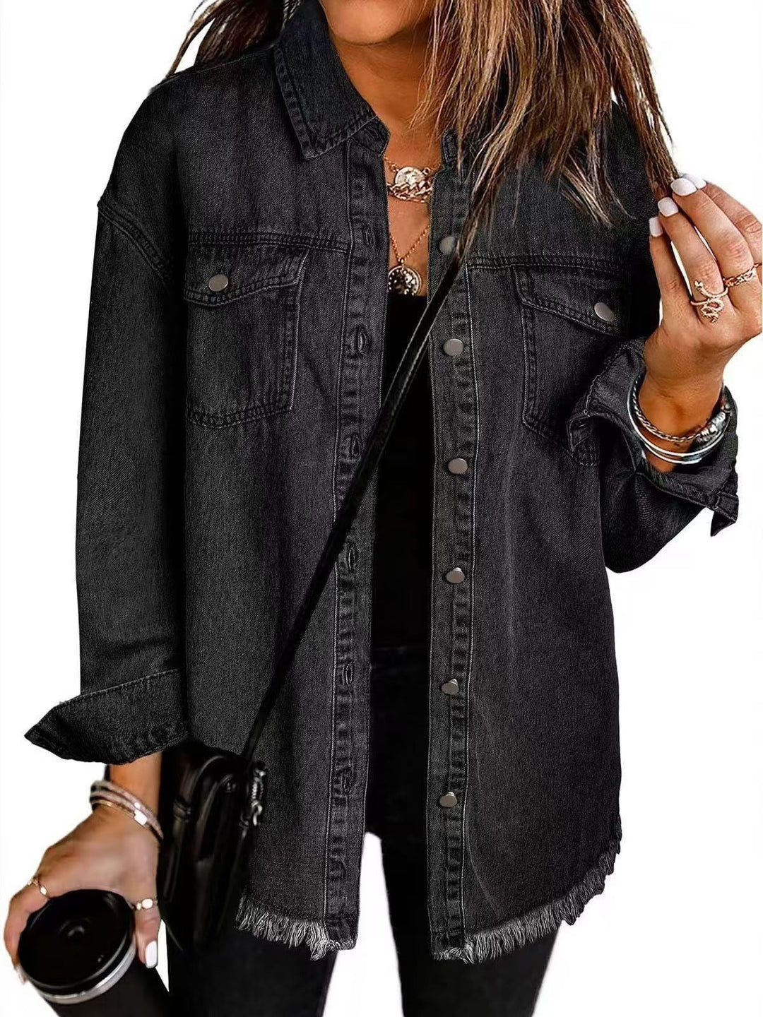 Giselle | Veste en Jean Intemporelle au Style Classique
