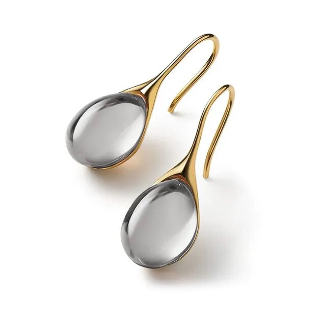 Mireille | Boucles d'Oreilles en Cristal d'Or et d'Argent
