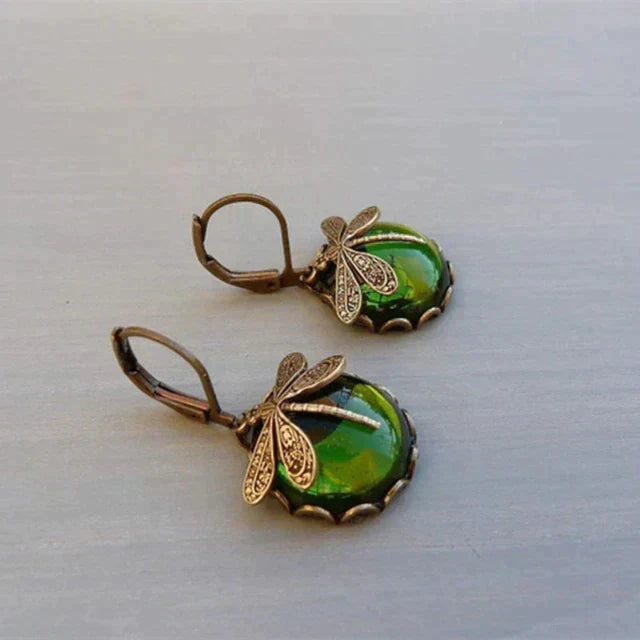 Françoise | Boucles d'oreilles Libellule Antika Guld