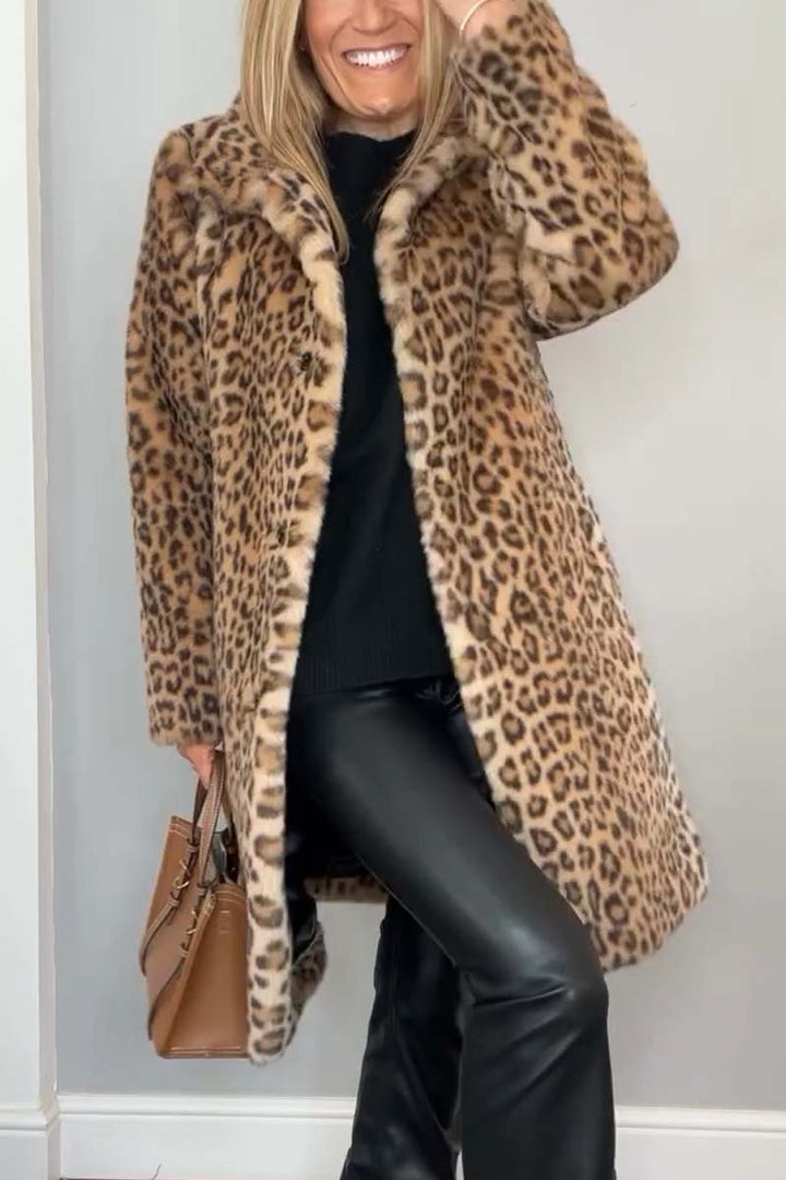 Rita | Manteau d'Hiver Léopard