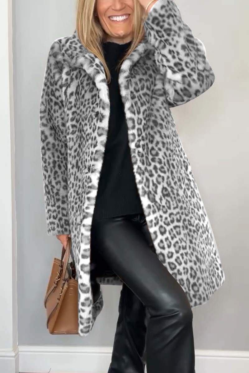 Rita | Manteau d'Hiver Léopard