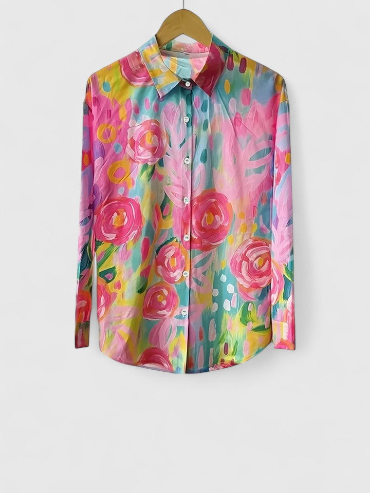 Anica | Blouse artistique vivante à boutons