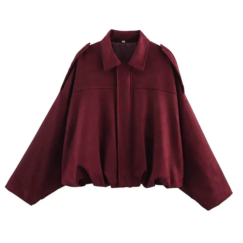 Diana | Veste Bomber Oversize Vert Olive