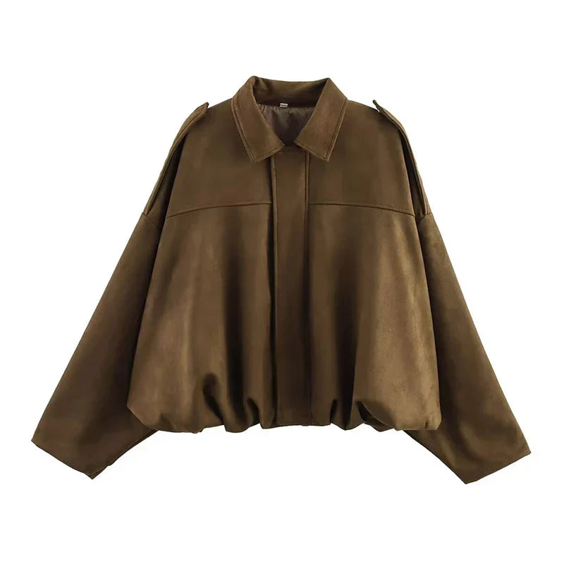 Diana | Veste Bomber Oversize Vert Olive