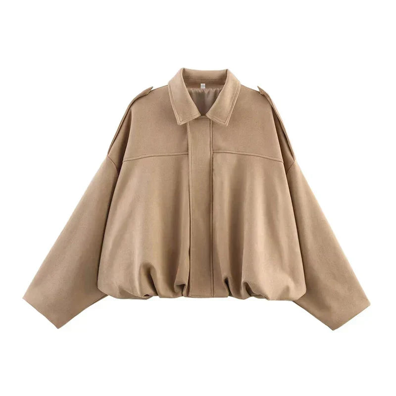 Diana | Veste Bomber Oversize Vert Olive