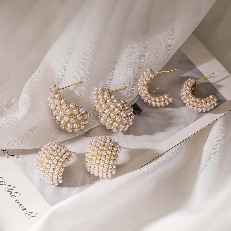 Ghislaine | Boucles d'oreilles en perles classiques