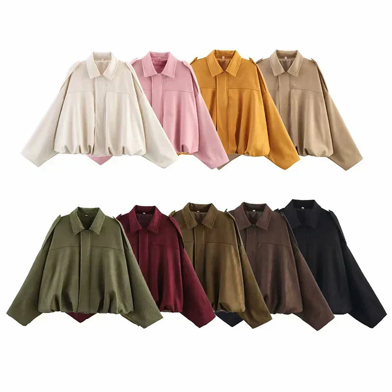Diana | Veste Bomber Oversize Vert Olive