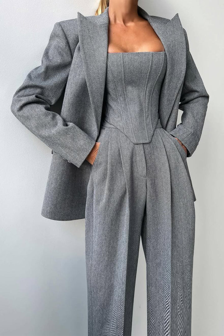 Grace | Ensemble de Trois Pièces avec Blazer Croisé