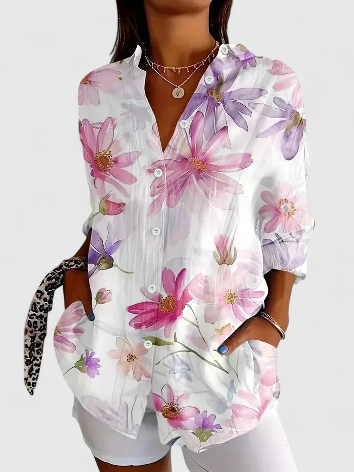 Anica | Blouse artistique vivante à boutons