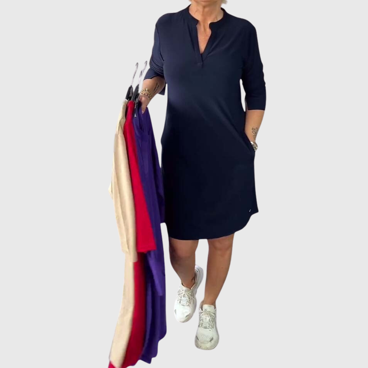 Caroline | Robe V Cou Unie