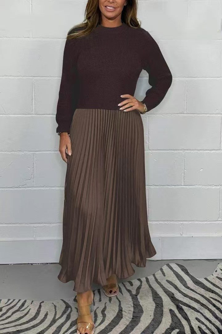 Camilla | Robe maxi avec sweater et jupe plissée