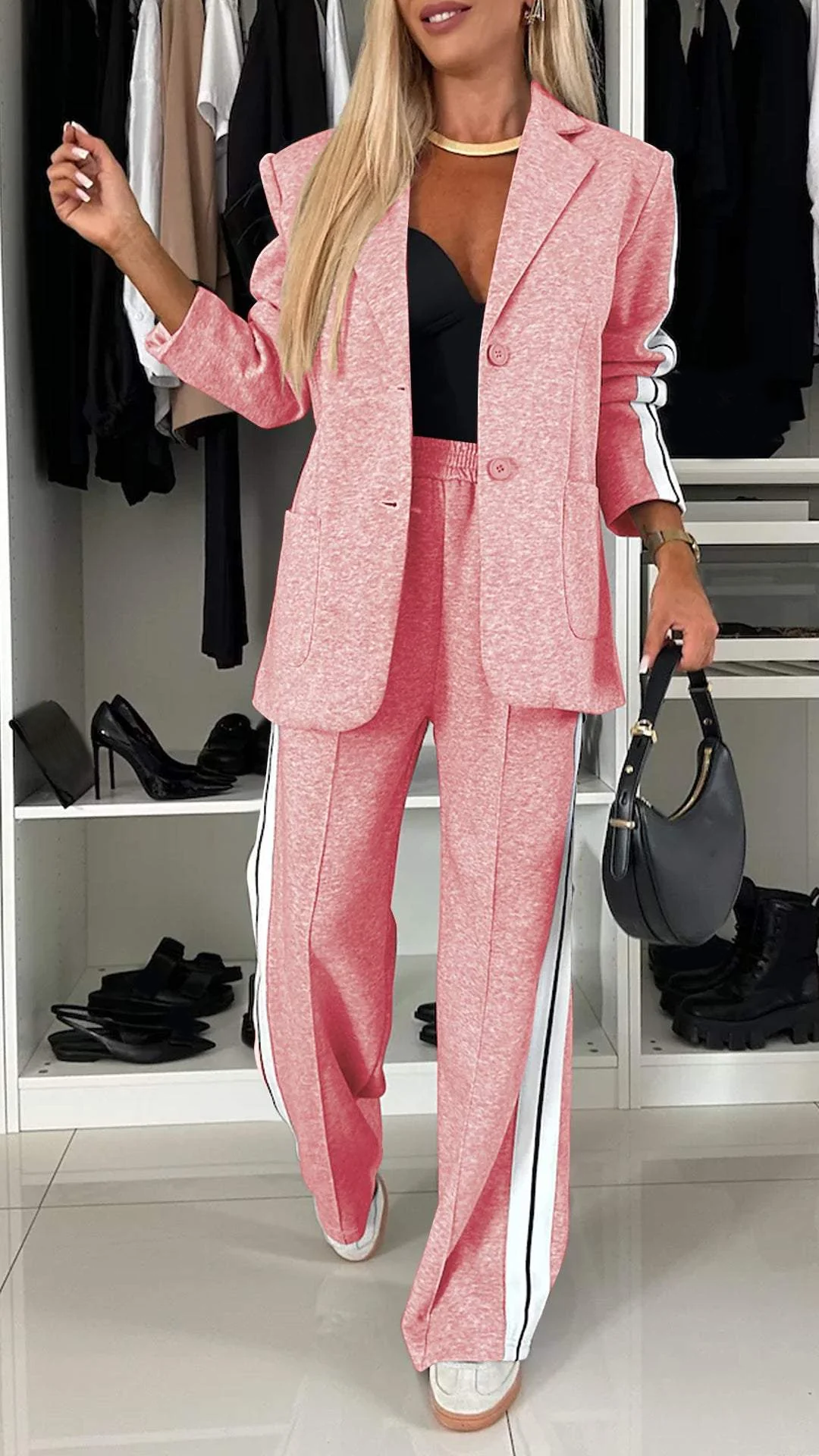 Brielle | Ensemble blazer & jogging sport luxe