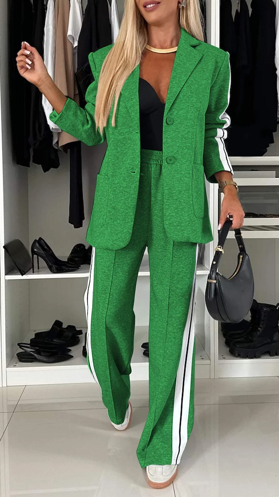 Brielle | Ensemble blazer & jogging sport luxe