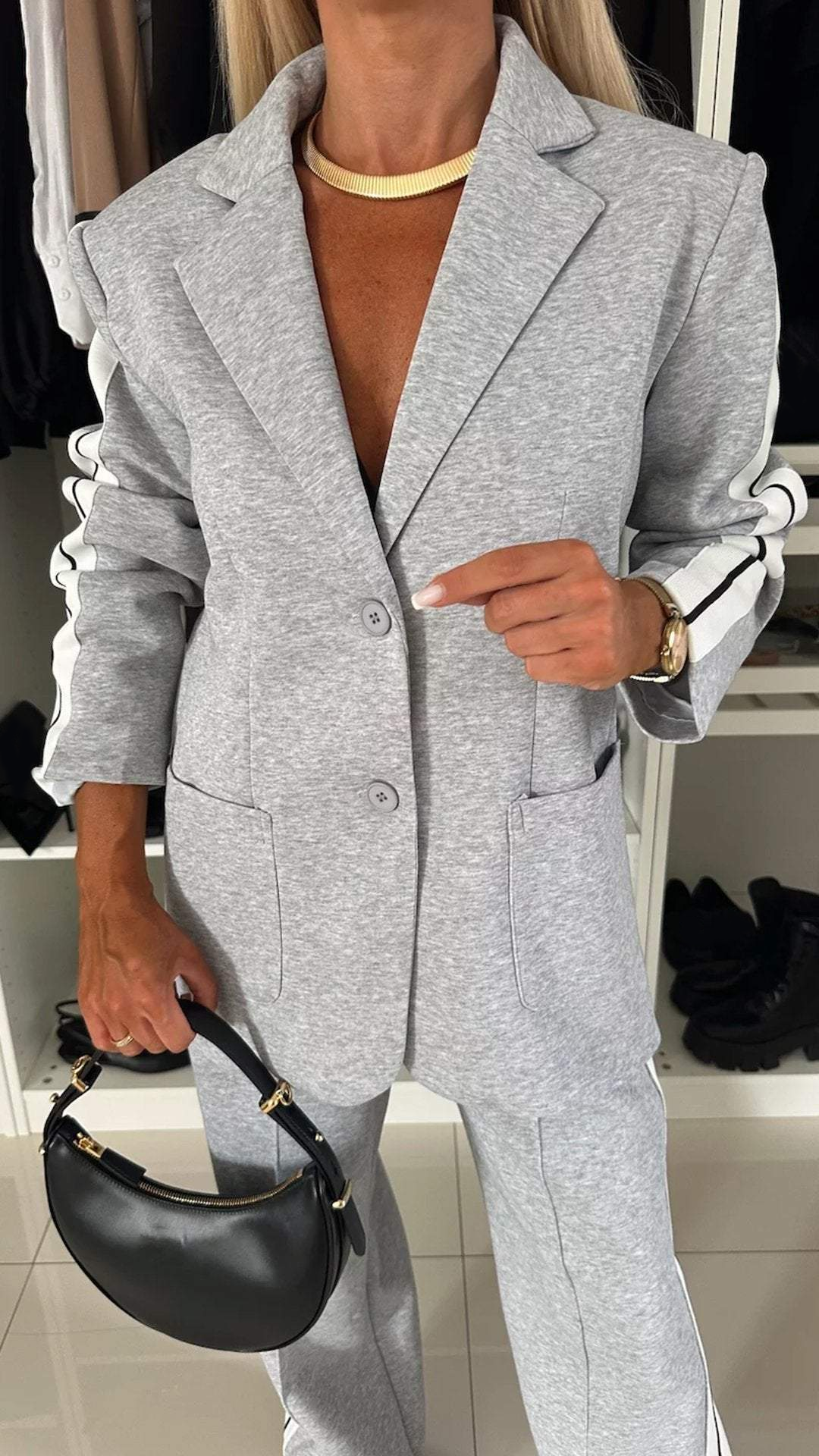 Brielle | Ensemble blazer & jogging sport luxe