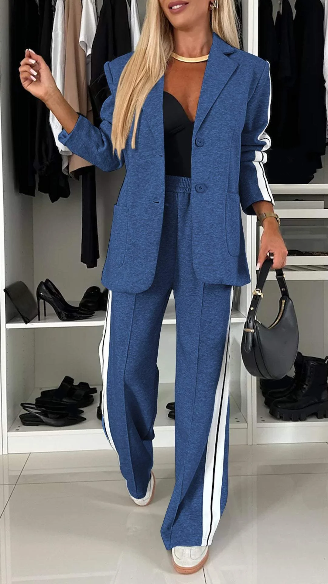 Brielle | Ensemble blazer & jogging sport luxe