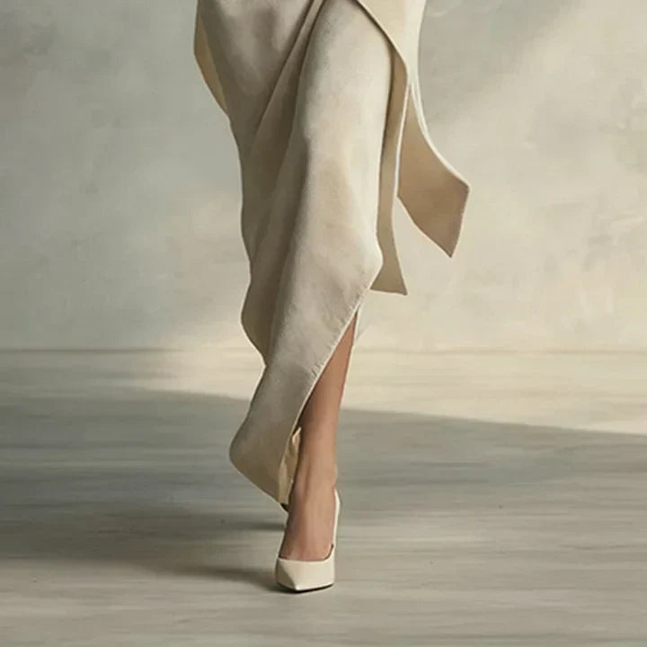 Rute | Ensemble en Velours de Couleur Unie avec Design Asymétrique