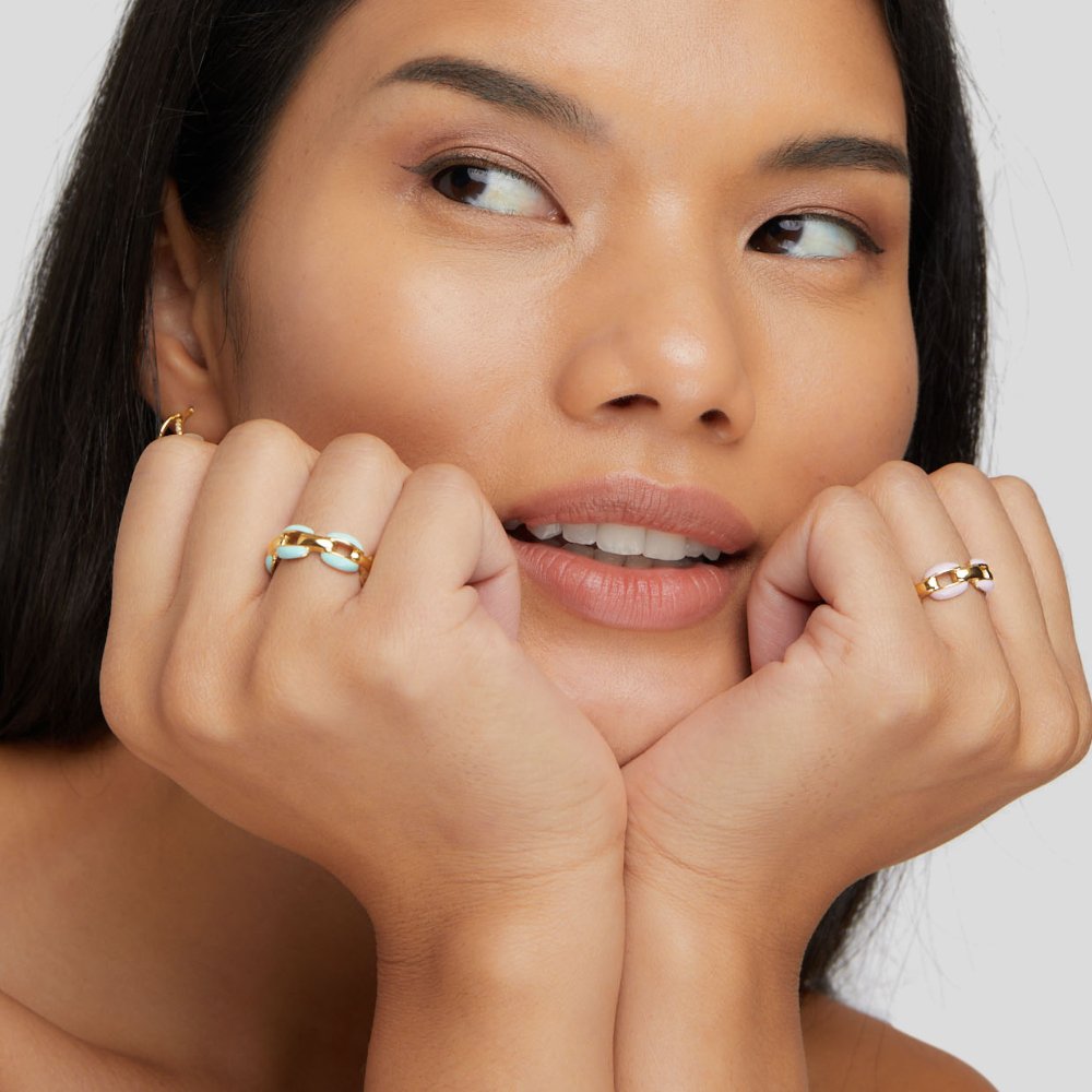 Éléonore | Bague Chaîne Bleue Reya
