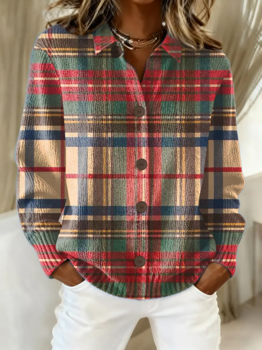 Mila | Blouse de Noël à carreaux