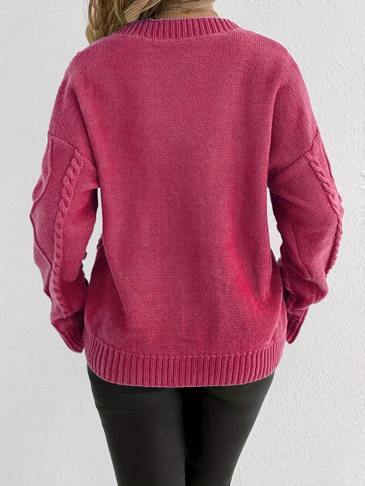 Florine | Pull Doux à Motif Floral Torsadé