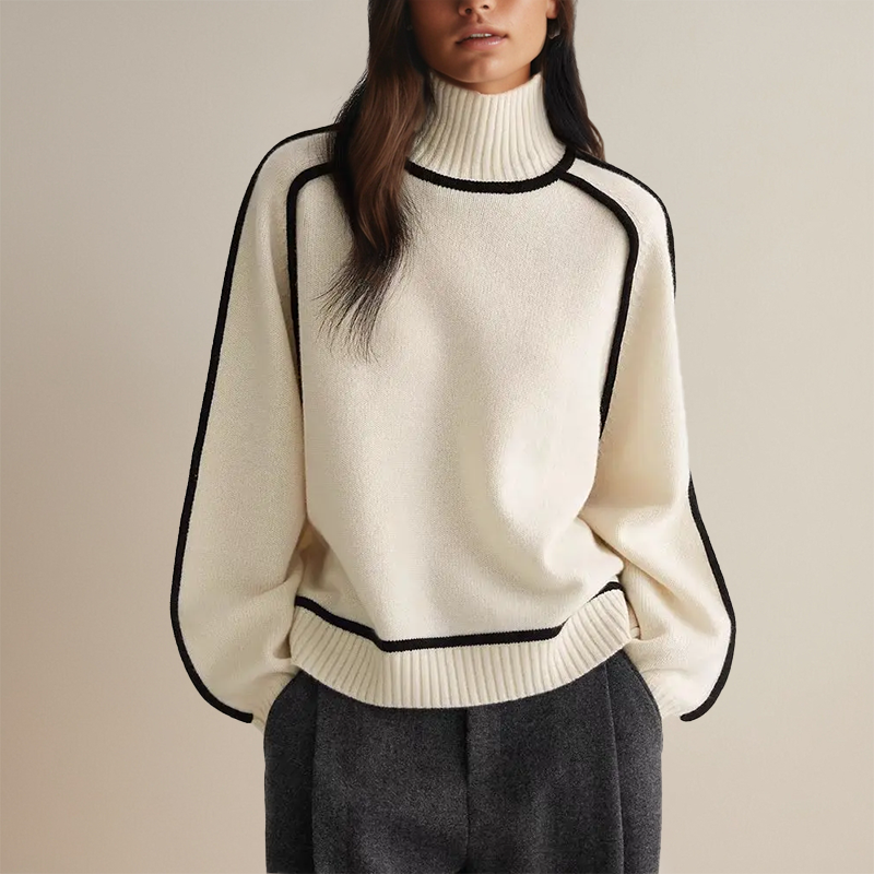 Emilie | Pull Col Montant Doux Similaire au Cachemire